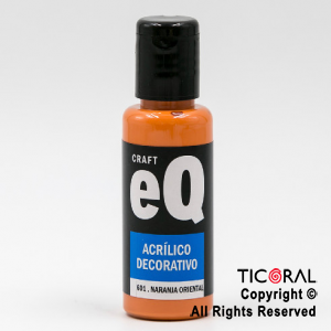 ACRIL.DECOR.EQ 601 NARANJA ORIENTAL 50ML X 6 UNIDADES